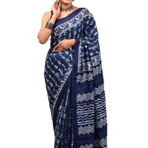 ajrakh printed pure cotton saree (copy)