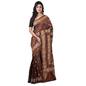 handloom silk kantha stitch border saree (copy)