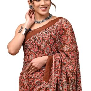 designer ajrakh handloom saree