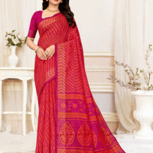 ruchi rainbow silk linen silk printed saree